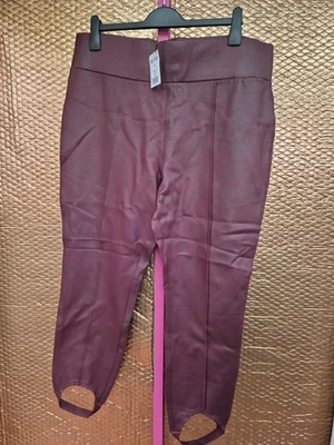 BNWT Next Size 20 Burgundy Red Faux Leather PU Trousers (825/230/v) - Image 1 of 4