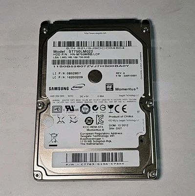 Samsung ST750LM022 750GB 5400RPM 2.5" HDD Hard Disk Drive, Tested Working  - Image 1 of 2