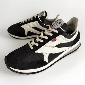 Entrenadores con cordones Walsh Tornado hechos a mano talla 6 gamuza negra hechos en Bolton para hombre’s - Imagen 1 de 13