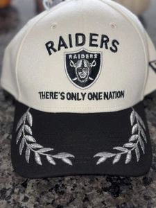 Las Vegas Raiders New Era “There's Only One Nation” Bent Brim Fitted Hat L-XL - Picture 1 of 2