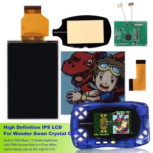 WSCC Retro Pixel HD IPS Backlight LCD Screen For Bandai WonderSwan Crystal Color - Picture 1 of 18