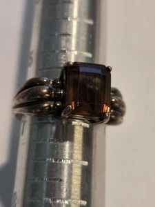 Vintage .925 Sterling Silber Rauchquarz CZ Ring Gr. 6,75 - 4,8 g - Bild 1 von 9