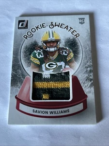 2025 Donruss Savion Williams Rookie Sweater RC 3 Colour Patch #SWE-SWS - - Bild 1 von 2