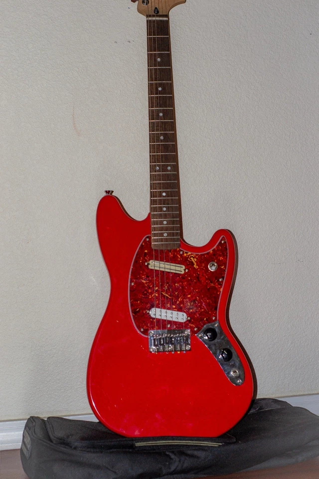Squier Mustang Kurt Cobain Style Red Roseland Ballroom Electric Guitar - Image 1 of 4