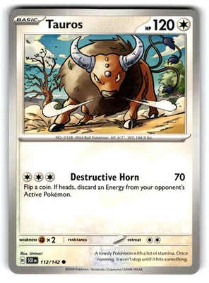 2024 Pokemon Tauros #112/142 - Image 1 of 2