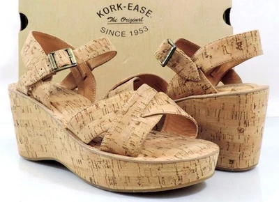 Women's Shoes Kork Ease AVA Platform Wedge Sandals Comfort Natural Cork Size 10 - Image 1 of 4