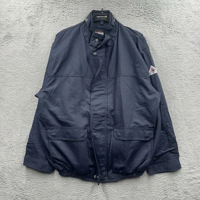 Bulwark FR Flame Resistant Protective Work Wear Men’s Blue Chore Jacket Size XXL - Image 1 of 4