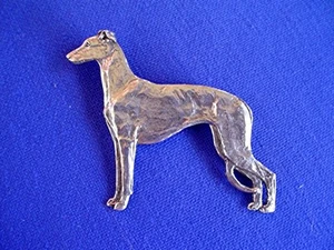 Pin whippet GREYHOUND peltre de pie #10B joyería lebrel de Cindy A. Conter - Imagen 1 de 1