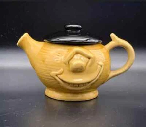 Vintage Studio Art Pottery Pretty Ugly Face Teapot Glazed Stoneware - Picture 1 of 1