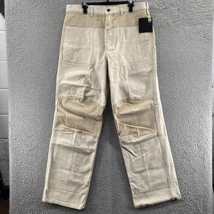 VINTAGE Marithe Francois Girbaud Jeans Men 36 Beige Baggy Loose Hip Hop Y2K 00s - Picture 1 of 14