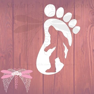 Bigfoot Vinyl Decal - Bigfoot Silhouette Inside of Foot #6 - Picture 1 of 2