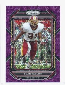 2022 Panini Prizm Football Purple Disco Prizm #300 Sean Taylor No 13 of 35 - Picture 1 of 2