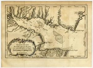 Antique Map-RIO DE LA PLATA-URUGUAY-ARGENTINA-BUENOS AIRES-Bellin-Schwabe-1758 - Picture 1 of 1
