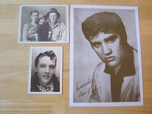 Lot of (3) Elvis Presley  Photo's, Tupelo in 1937, 1952-1954 Humes High School - Picture 1 of 4