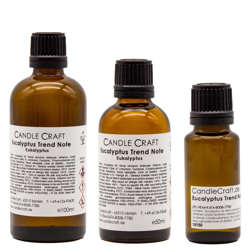 CANDLECRAFT Eucalyptus/Eukalyptus Duftöl CC-16150 Premium Qualität Hochwertig Kerzenduftöl