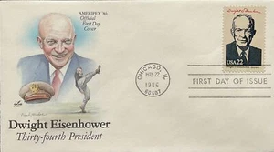 Artcraft 2219 President Dwight D. Eisenhower AMERPEX 86 Official FDC - Picture 1 of 1