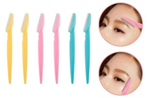 Women Razor Disposable Eyebrow Shaper Trimmer Face Bikini Hair Remover 6pcs - Picture 1 of 9