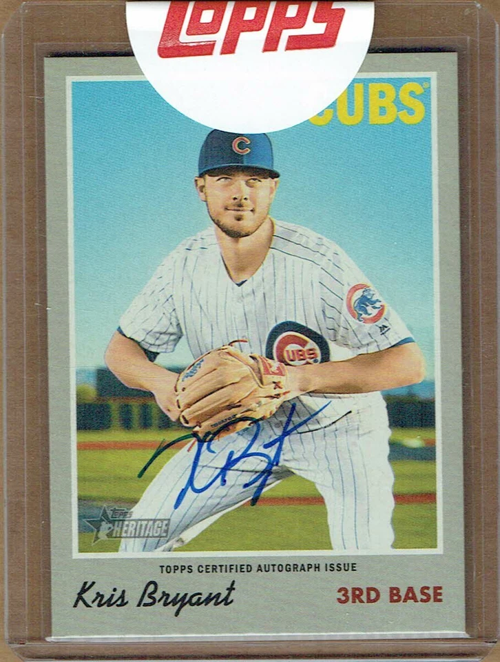 2019 TOPPS HERITAGE REAL ONE AUTOGRAPHS #ROAKB KRIS BRYANT - Image 1 of 1