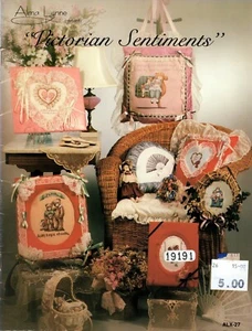 Folleto de punto de cruz contado Alma Lynne presenta sentimientos victorianos ALX-27 NUEVO DE LOTE ANTIGUO - Imagen 1 de 5