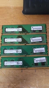 HP/MICRON 4GB DDR4 PC4-2400T RAM STICKS **LOT OF 4** - Picture 1 of 3