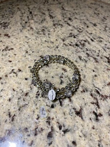Miraculous Medal Beaded Wrap Bracelet - Catholic Jewelry - Picture 1 of 3