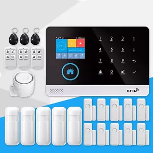Wirless Intelligent Burglar Home Security Alarm System 433MHz GSM App Control - Picture 1 of 17