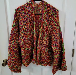 crochet cardigan sweater - Picture 1 of 1