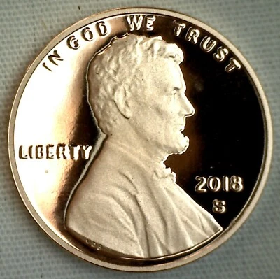 2018 S PROOF Lincoln Shield One Cent Coin Made in USA 1c Penny - Image 1 of 2