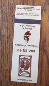 FUNDA DE LIBRO DE CERILLAS PROFESOR MORIARTY DE SHERLOCK HOLMES: SARATOGA SPRINGS, NY-C4 - Imagen 1 de 2