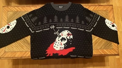 Suéter Friday The 13th Jason Voorhees Horror Navidad Por Mondo RARO NUEVO 3XL Foto 1 de 4