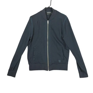 Club Monaco Full Zip Men Jacket Size M Lightweight Relaxed Fit Casual Navy Blue - Picture 1 of 13