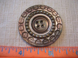 Vintage XL 1-5/8" Smokey Iridescent Mother Of Pearl MOP Shell Button - O2 - Picture 1 of 5