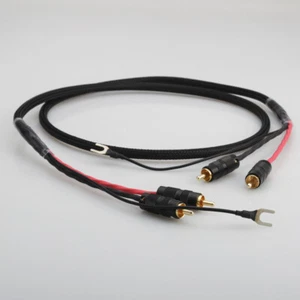OCC Drut miedziany Dual RCA Gramofon winylowy Phono Ramię Kabel Cinch - Zdjęcie 1 z 8