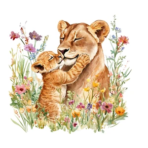 XXL 30X30 car sticker watercolor lion sticker - Picture 1 of 1
