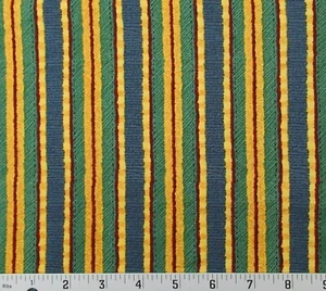 Yellow Green Blue Red Stripe Cotton Quilting Fabric Debbie Mumm FQ - Picture 1 of 1