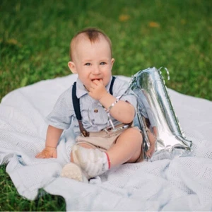 Infant Baby Boys Solid Gentleman Tie Romper Jumpsuit Shorts Outfits Clothes - Picture 1 of 9