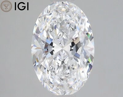 IGI Certificate CVD Lab Grown OVAL CUT Diamond 1.51 Carat E Color VVS2 Clarity - Image 1 of 4