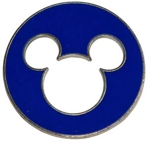 Disney Blue Circle Mickey Mouse Ears Head Cutout Official Pin - Picture 1 of 4