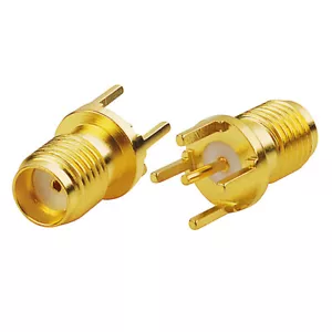 50x RF SMA Female Jack Thru Hole PCB Mount Solder Terminal Coaxial Connector - Picture 1 of 4