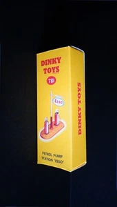 Dinky No.781 ESSO Petrol / Gas Pump Station Island Reproduction Box  (Box Only) - Picture 1 of 5