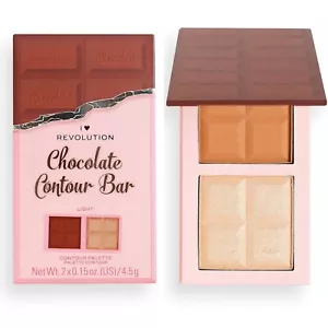 Makeup Revolution Chocolate Scented Contour Bronzer Highlighter Palette - Light - Picture 1 of 5