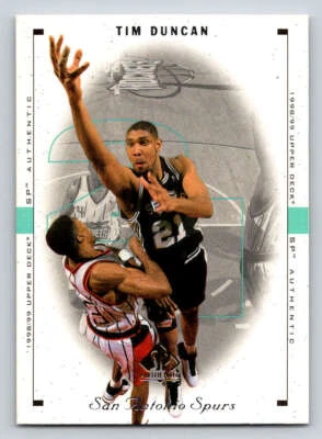 1998-99 SP Authentic #75 Tim Duncan (ref 193231) - Image 1 of 2