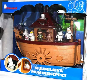 Moomin Plastic Boat and 9 Figures Martinex Finland *NEW - Picture 1 of 2