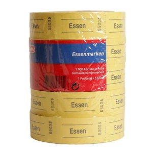 5x Bon-Rolle Herlitz 5000x Essensmarken Manger Marque de Valeur Bon Bons Marques - Photo 1/1