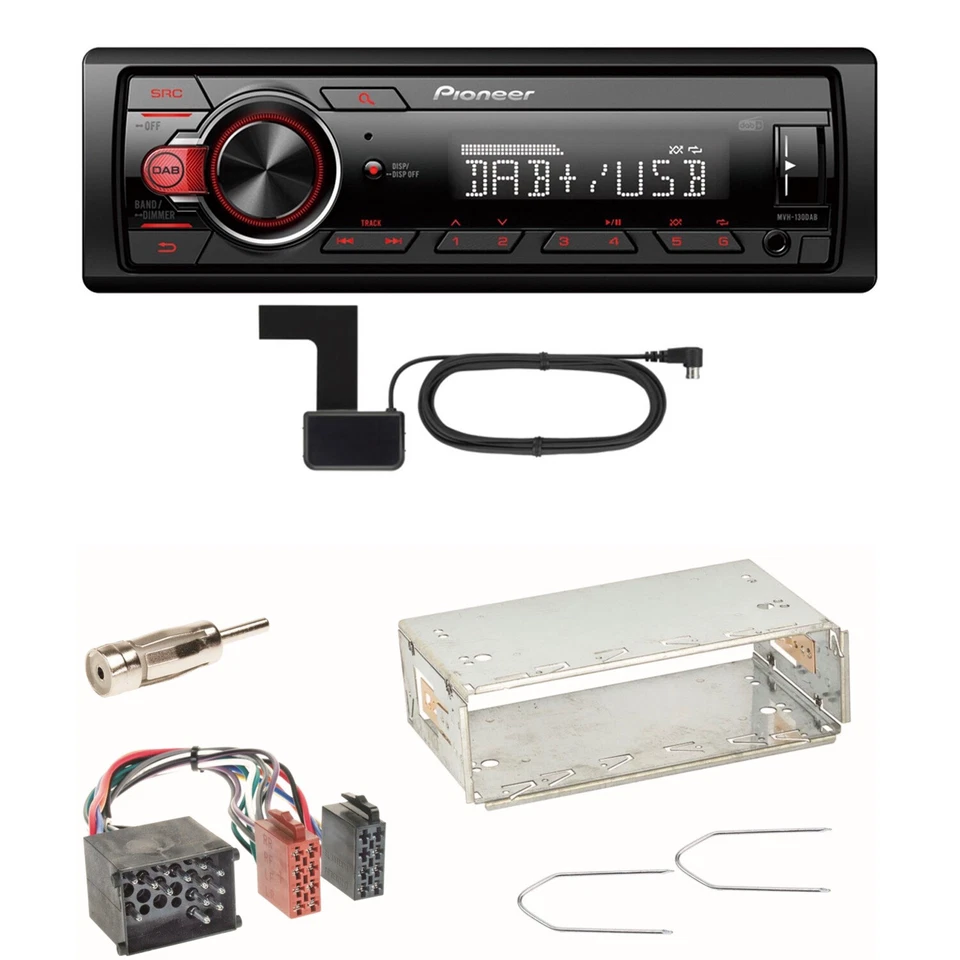 Pioneer MVH-130DAB Digitalradio USB Einbauset für BMW 3er E36 Z3 - Bild 1 von 1