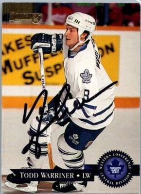 1995 -Todd Warriner- Donruss Autograph/Signed/Auto Hockey Card #85 Maple Leafs - Image 1 of 2