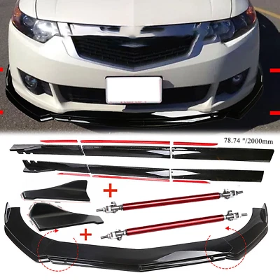 For Acura TSX 2009-2014 Front Bumper Lip Rear Splitter Spoiler Side Skirt U - Image 1 of 4