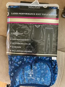 BRANDNEU Mayfair Damen Performance Strick Oberteil & Unterteil (Größe: M Pyjama) - Bild 1 von 4