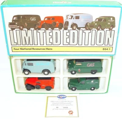 Corgi Toys 1:43 "NATIONAL RESOURCES" BEDFORD MORRIS MINOR FORDSON 4-Car Set MIB! - Image 1 of 4