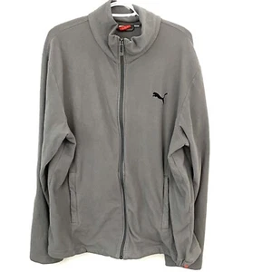Puma Hombres L Chaqueta Polar Cremallera Gris Manga Larga Bolsillos Atlética - Imagen 1 de 6